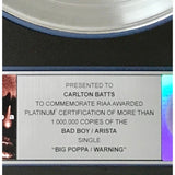 The Notorious B.I.G. ’Big Poppa/Warning’ Platinum Single Award - Record Award