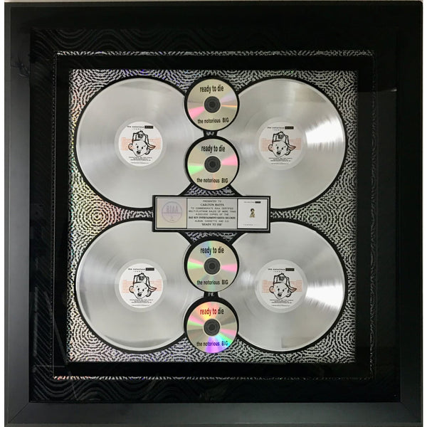The Notorious B.I.G. Ready To Die RIAA 4x Multi Platinum Album Award Record Award