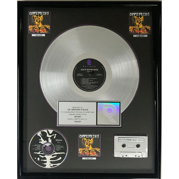 The Offspring Smash RIAA 3x Multi-Platinum Album Award - Record Award