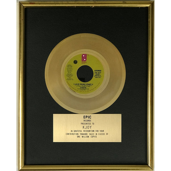 The O’Jays ’I Love Music’ 70s Philly Int’l Records Award - Record Award