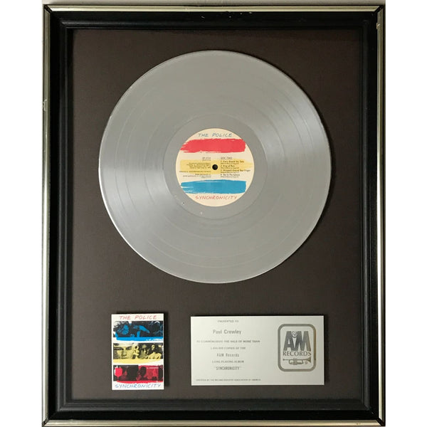 The Police Synchronicity 1980s A&M Records award - Record Award