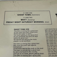The Specials ’Ghost Town’ 12’’-45 Record Ext Version Vinyl 1981 UK Import Label Error - Media