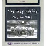 The Tragically Hip Day For Night CRIA 6x Platinum Album Award - Record Award