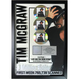 Tim McGraw Live Like You Were Dying RIAA 3x Multi-Platinum Album Award - Record Award