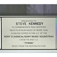 Titanic Soundtrack RIAA 10x Multi-Platinum Album Award - Record Award