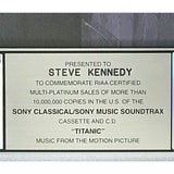 Titanic Soundtrack RIAA 10x Multi-Platinum Album Award - Record Award