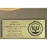 Tom Petty & The Heartbreakers You’re Gonna Get It! RIAA Gold Album Award - Record Award
