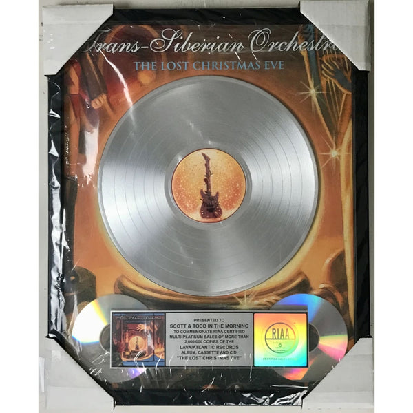Trans-Siberian Orchestra The Lost Christmas Eve RIAA 2x Multi-Platinum Award -New sealed - Record Award