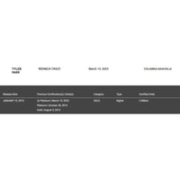 Tyler Farr ’Redneck Crazy’ RIAA Digital Single Award - Record Award