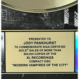 Vampire Weekend Modern Vampires Of The City RIAA Gold Album Award - Record Award