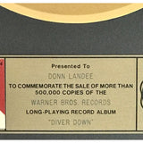 Van Halen Diver Down RIAA Gold Album Award - Record Award