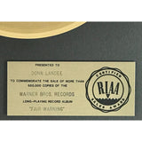 Van Halen Fair Warning RIAA Gold Album Award - Record Award