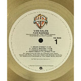 Van Halen Fair Warning RIAA Gold Album Award - Record Award