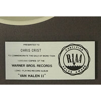 Van Halen II RIAA Platinum LP Award - Record Award