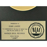 Van Halen ’Jump’ RIAA Gold Single Award - Record Award