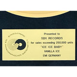 Vanilla Ice ’Ice Ice Baby’ Club Mix Gold Single Germany Award - Record Award