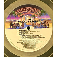Village People Live And Sleazy RIAA Gold Album Award - Record Award