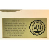War Deliver The Word RIAA Gold Album Award - RARE - Record Award