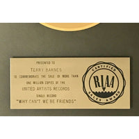War Why Can’t We Be Friends? RIAA Gold Single Award - Record Award