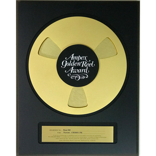 Warrant Cherry Pie album Ampex Golden Reel Award - Record Award
