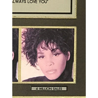 Whitney Houston ’I Will Always Love You’ RIAA 4x Multi-Platinum Single Award - Record Award