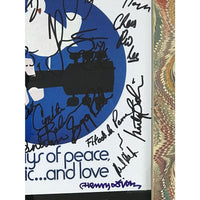 Woodstock Poster + Genuine Ticket Collage Signed By 20 Artists w/BAS COA - Music Memorabilia Collage