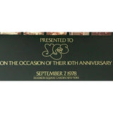 Yes 1978 10th Anniversary Combo Album Plaque presented to Yes - Record Award