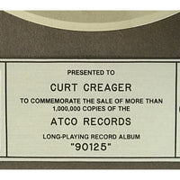 Yes 90125 RIAA Platinum Album Award - Record Award