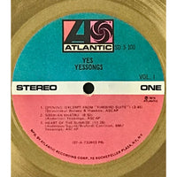 Yes Yessongs RIAA Gold Album Award Record Award