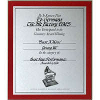 Young MC Brainstorm RIAA Gold Album Award + Grammy Win Certificate - Record Award