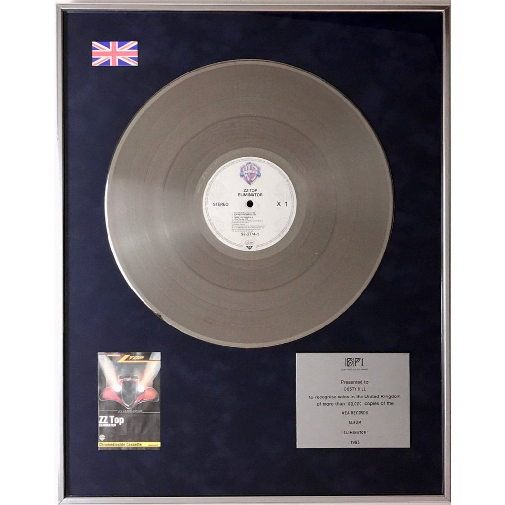 musicgoldmine.com - ZZ Top Eliminator 1983 BPI Silver Album
