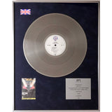 ZZ Top Eliminator 1983 BPI Silver Album Award presented to Dusty Hill - RARE - Record Award