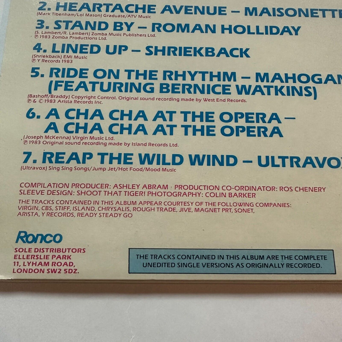 Chart Runners Pt 2 Vinyl 1983 LP – MusicGoldmine.com