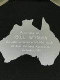 Rolling Stones Tattoo You 1981 Australian Label Platinum Award presented Bill Wyman - RARE