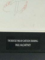 Beatles 1965-69 Cartoon - Framed Original Animation Cel Paul McCartney Drawing- RARE