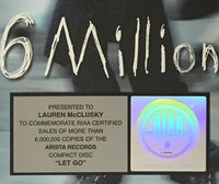 Avril Lavigne Let Go RIAA 6x Multi-Platinum Award