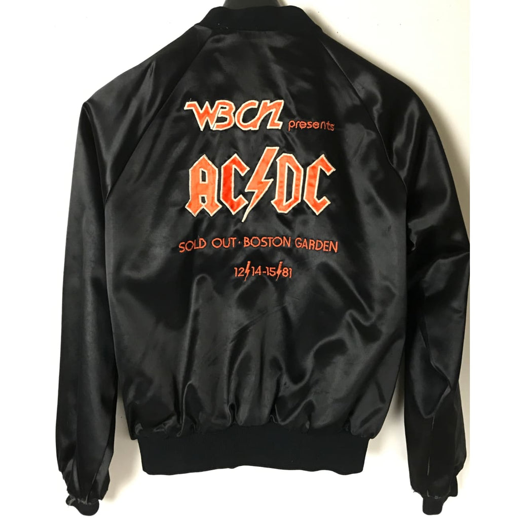 VTG AC/DC 2016 TOUR CONCERT Jacket Black black popular 1981 Embroidered Lettering