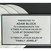 AC/DC Family Jewels & Live At Donington RIAA Multi-Platinum Award - Record Award
