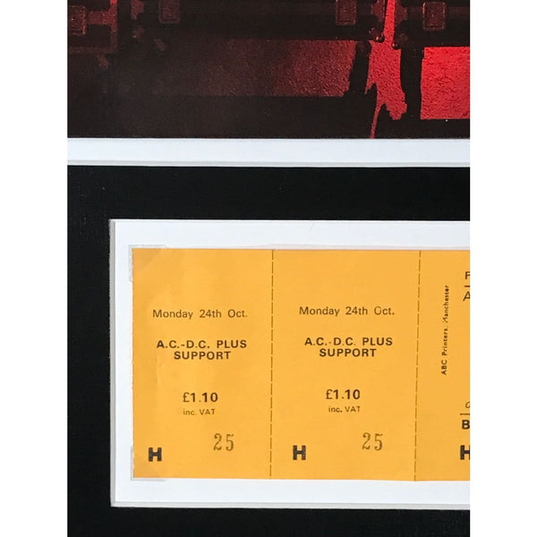 musicgoldmine.com - AC/DC Genuine 1977 Ticket Collage โ MusicGoldmine.com