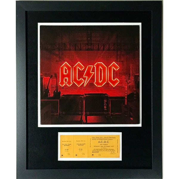 musicgoldmine.com - AC/DC Genuine 1977 Ticket Collage – MusicGoldmine.com