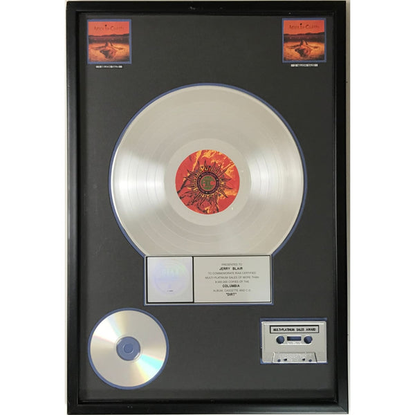 Alice In Chains Dirt RIAA 2x Multi-Platinum Album Award