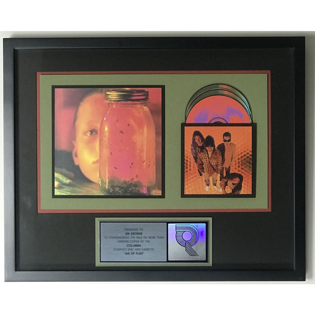 Alice In Chains Jar Of Flies RIAA 3x Multi-Platinum Album Award 