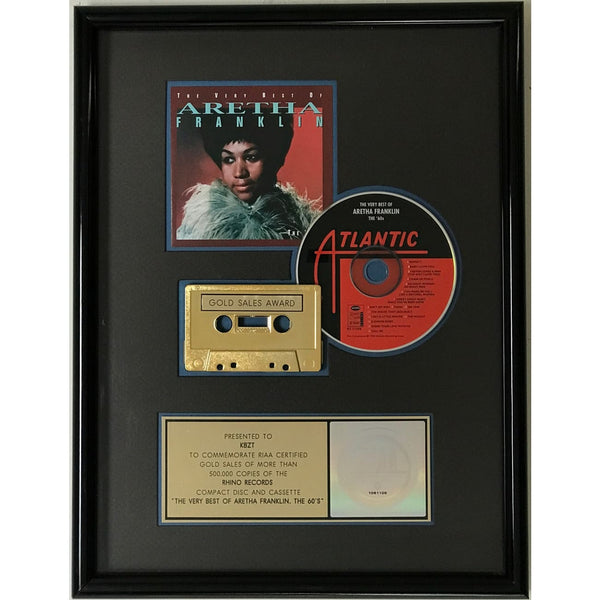 Aretha Franklin Very Best 60s Collection RIAA Gold Album Award