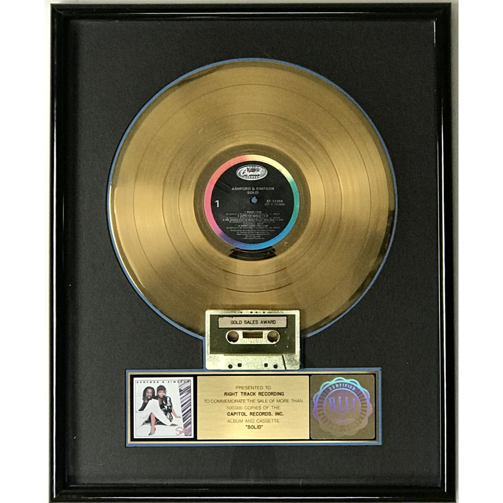Ashford & Simpson Solid RIAA Gold LP Award – MusicGoldmine.com