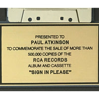 Autograph Sign In Please RIAA Gold LP Award - Record Award
