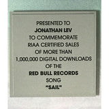 AWOLNATION Sail RIAA Digital Platinum Single Award - New - Record Award