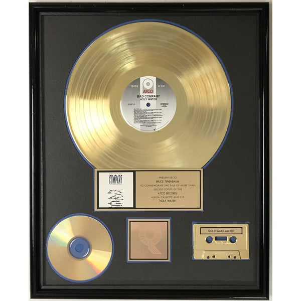 Bad Company Holy Water RIAA Gold LP Award - Record Award