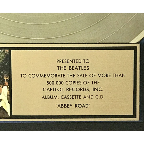 Beatles - Abbey Road Gold LP Record Record Signature Display