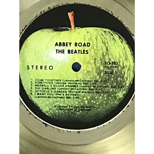 Beatles - Abbey Road Gold LP Record Record Signature Display