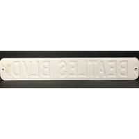 Beatles Embossed Metal Street Sign - Music Memorabilia